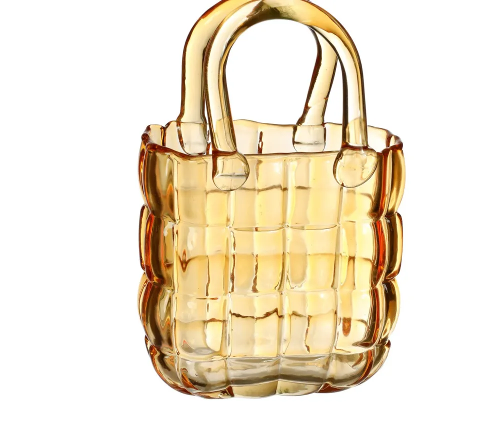 Vase Marais gelb 14 x 9,5 x 22 cm