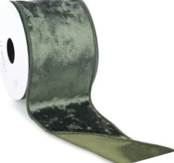 Vivant Weihnachtsband Velvet grün 300 x 7 cm