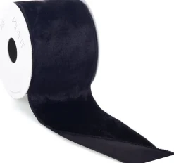Vivant Weihnachtsband Velvet schwarz 300 x 7 cm