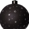 Weihnachtsanhänger Kugel Sterne mit LED Beleuchtung warmweiß D 12 cm