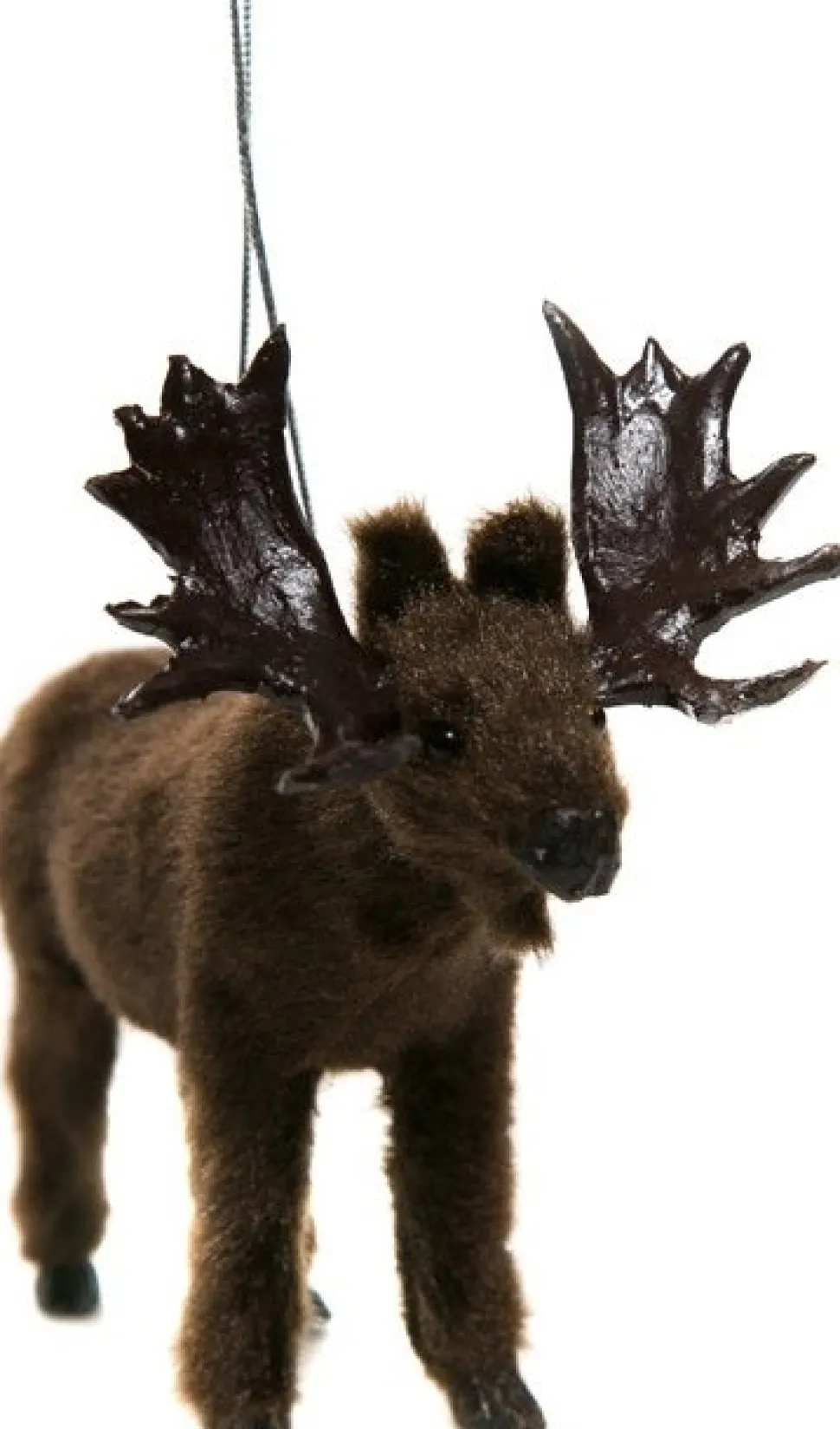 Weihnachtsbaumschmuck Waldtier Elch braun 11 x 9 x 8 cm