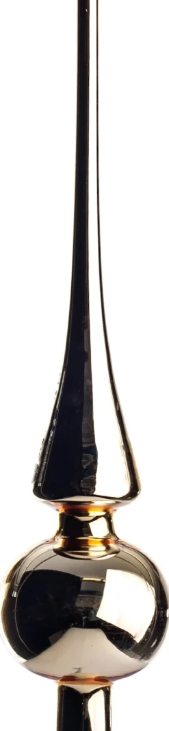 Weihnachtsbaumspitze Glas gold 26 cm