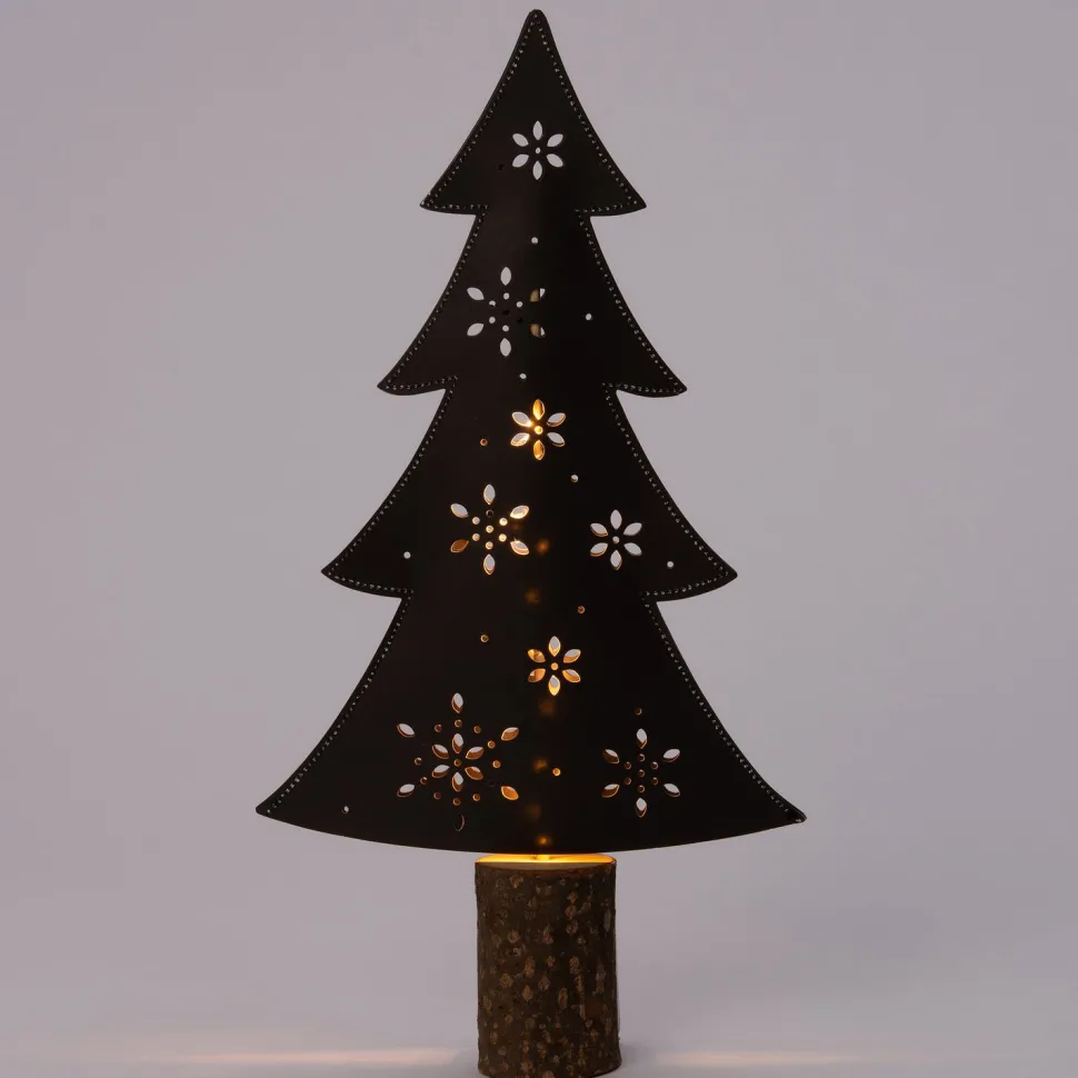 Weihnachtsdeko Baum mit 10 LEDs warmweiß H 31 cm