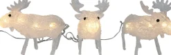 Weihnachtsdeko Elch Chip mit Beleuchtung 14,5 x 20 x 12 cm 3 St.