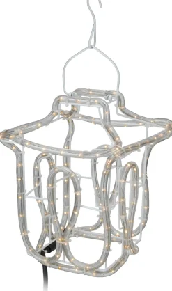 Weihnachtsdeko Laterne mit 144 LEDs warmweiß 22,5 x 22,5 x 41 cm