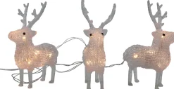 Weihnachtsdeko Rentier beleuchtet 12 LEDs warmweiß H 17 cm