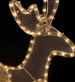 Weihnachtsdeko Rentiere mit Schlitten 756 LEDs warmweiß 200 x 55 x 62 cm