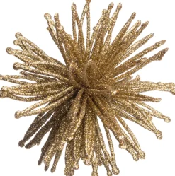 Weihnachtsdeko Stern mit Glitzer 10 cm gold 4 St.