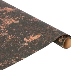 Weihnachtsdorf Untergrund Papier rot / braun 60 x 200 cm