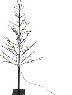 Weihnachtsfigur Baum schwarz mit Beleuchtung D 40 H 120 cm