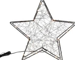 Weihnachtsstern beleuchtet mit 80 LEDs warmweiß D 38 cm