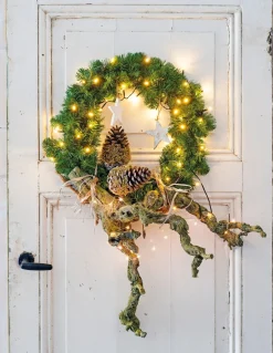 Winterberg Weihnachts- / Adventskranz künstlich mit LED-Beleuchtung D 50 cm