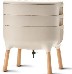 Wurmkomposter beige 50,5 x 38 x 60,5 cm