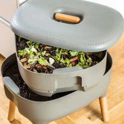 Wurmkomposter beige 50,5 x 38 x 60,5 cm