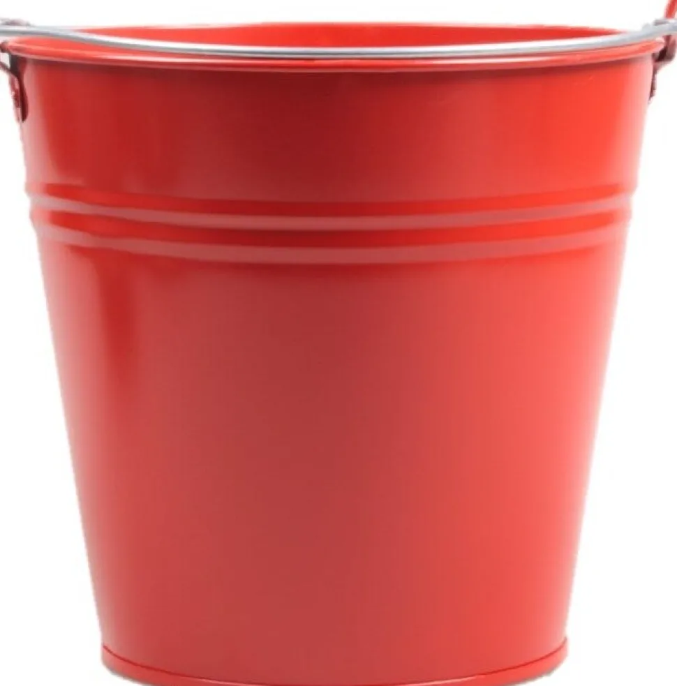 Zinc Collection Zinkeimer Janne rot 24,5 x 24,5 x 23 cm